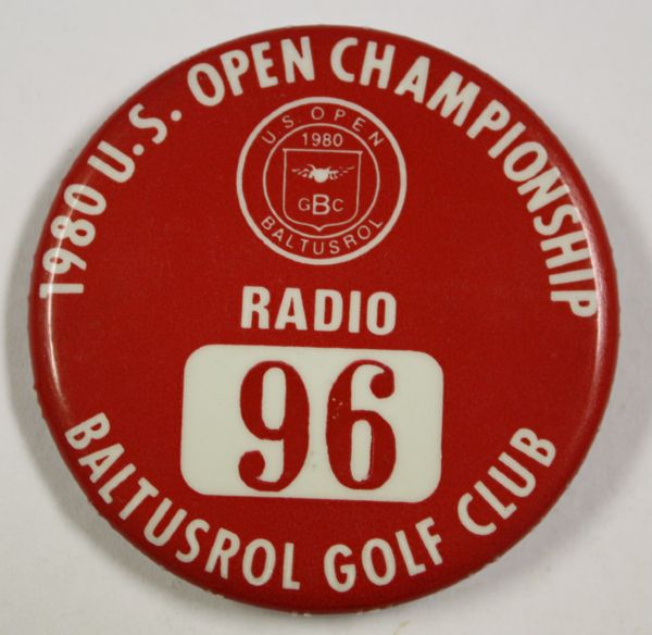 1980 US Open Press Badge - Nicklaus