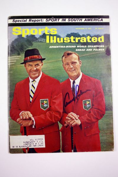 Arnold Palmer signed Sports Illustrated Novenber 12, 1962