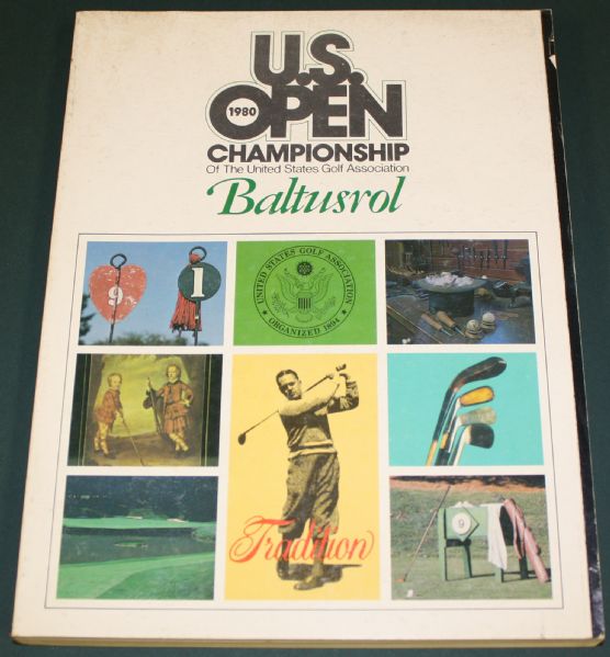 1980 US Open Program from the 80th US Open held at Baltusrol, Nicklaus the winner