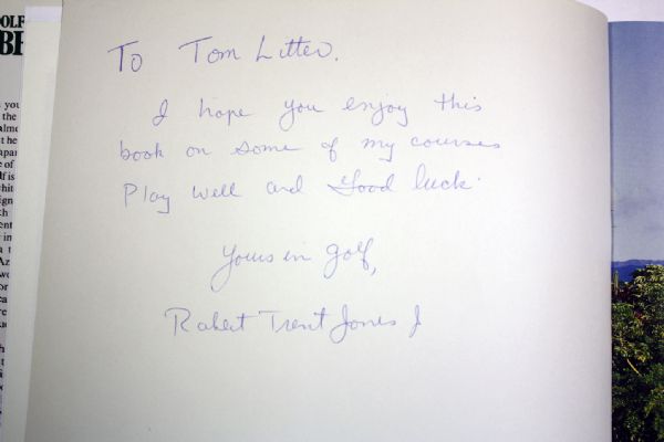 Book - The golf courses of Robert T Jones Jr. signed by Robert T Jones Jr.