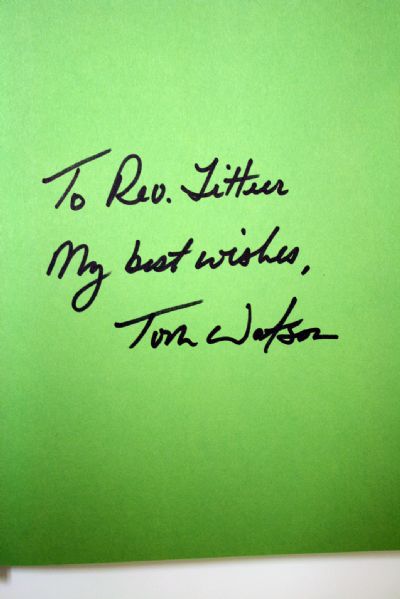 Getting up and down signed by Tom Watson