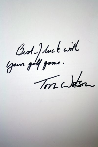 The Rules of Golf signed by Tom Watson