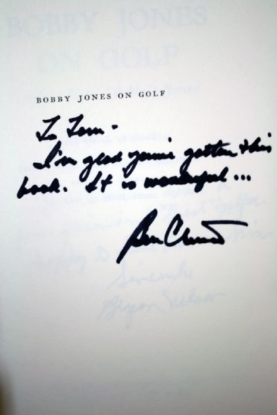Bobby Jones on Golf signed by Ben Crenshaw and Byron Nelson