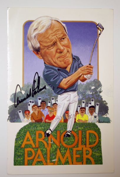 Arnold Palmer signed 5x7 art card