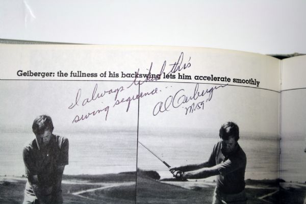 Lot of 3 signed books - Swinging into golf, The golf courses of the british isles, superstars of golf