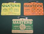 Lot of 3 Masters Badges - 1967, 1971, and 1974