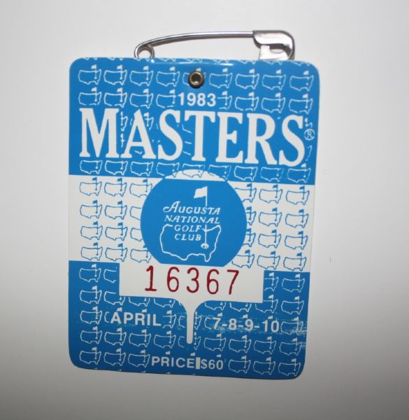 1983 Masters Tournament Badge
