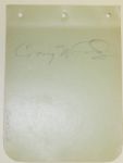 Craig Wood  1941 Masters Champion Signature W/JSA  Auction Letter