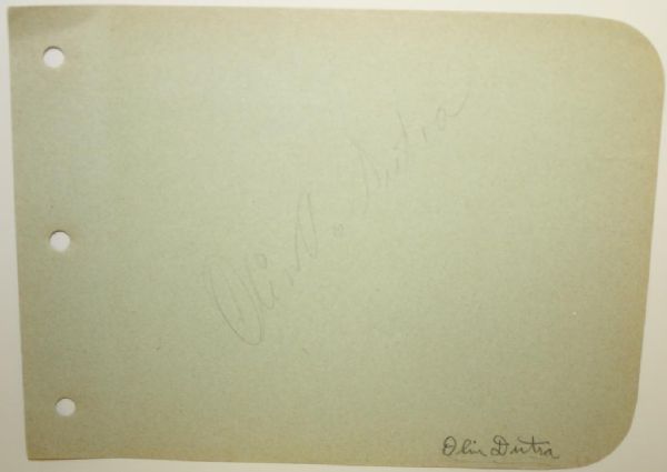 Olin Dutra 1934 US Open Champion Signature