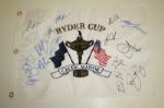 2010 Ryder Cup Flag with 15 Signatures JSA COA
