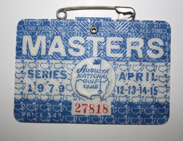 1979 Masters Tournament Badge