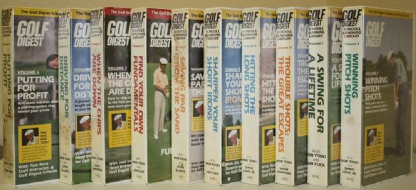 Set of 10 VHS Golf Digest Learning: Lib, Toski, Love, etc