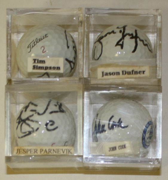 Set of 4 Auto Balls: Cook, Duffner, Simpson, Parnevick