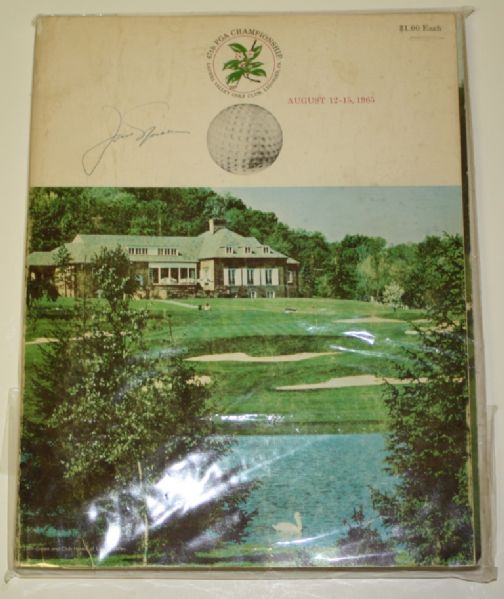 1965 PGA Championship Program Signed by Jack Nicklaus