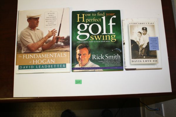 Set of 3 Autographed Golf Books