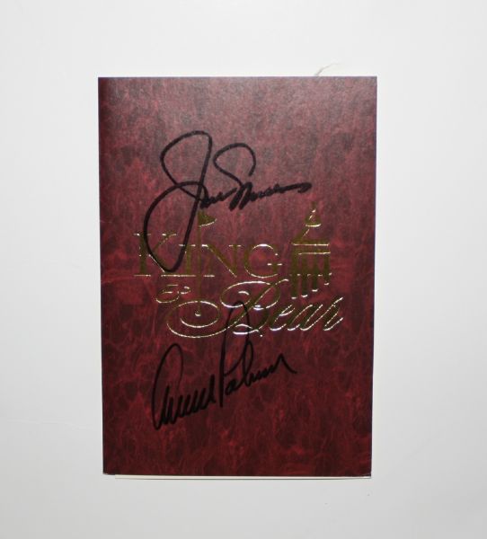 King and the Bear Score Card Signed by Jack Nicklaus/Arnold Palmer