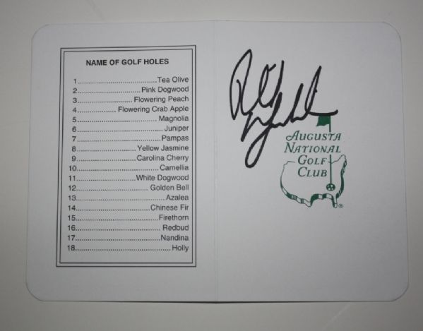 Masters Score Card Signed by Phil Mickelson
