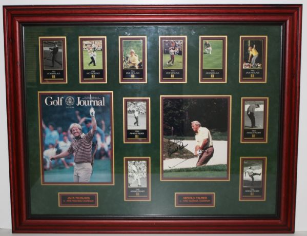 Jack Nicklaus and Arnold Palmer Deluxe Framed Display