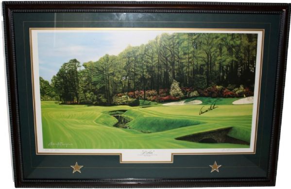 Arnold Palmer autographed "Azalea in bloom at Augusta" Print