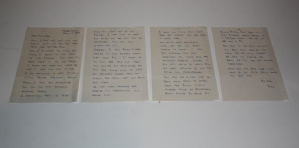 Ralph Guldahl Framed signed 1968 Masters Pairing Sheet W/Letter of Provenance