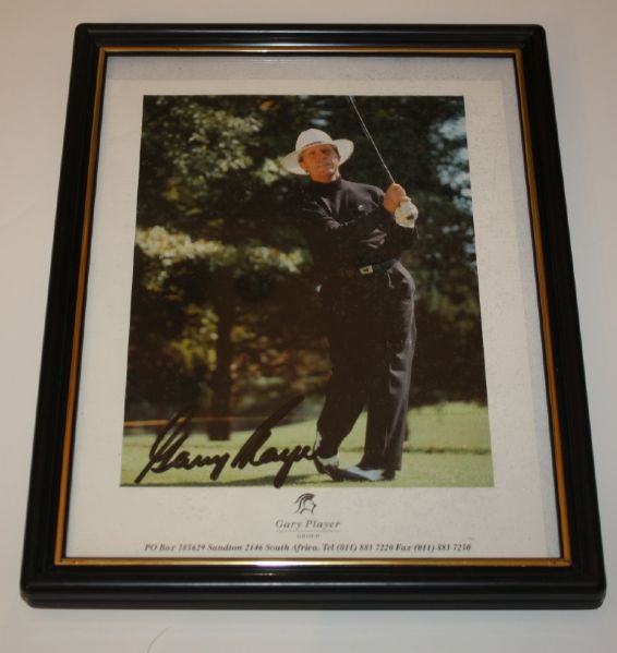 Framed Auto Pic Gary Player