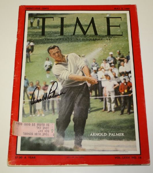 Arnold Palmer Signed Time Magazine