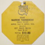 1949 Masters  Series Ticket - Sam Sneads First Masters Victory!