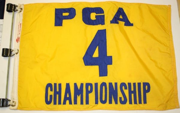 Actual Course Flown 4th Hole Flag from Gary Players' 3rd Major Win at 1962 PGA