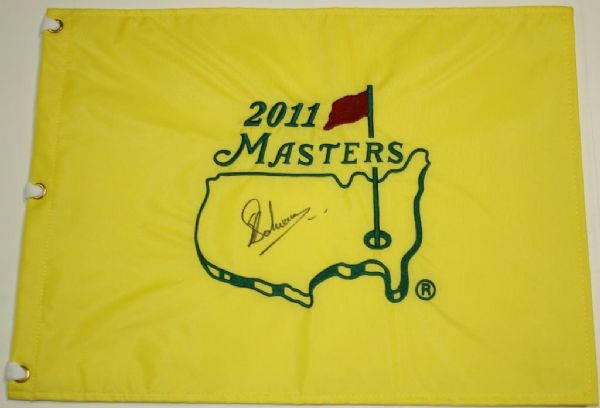 Charl Schwartzel Autographed 2011 Masters Pin Flag