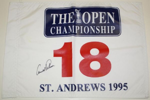 Arnold Palmer Autographed 1995 St. Andrews British Open Flag