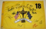 Complete (13) Team Autographed 2008 USA Victorious Ryder Cup Flag