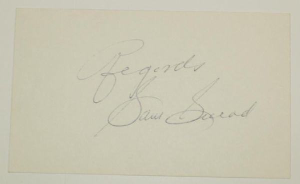 Sam Snead Autographed Index Card
