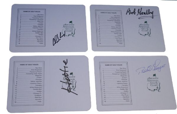 Lot of 14 Autographed Masters Scorecards JSA COA