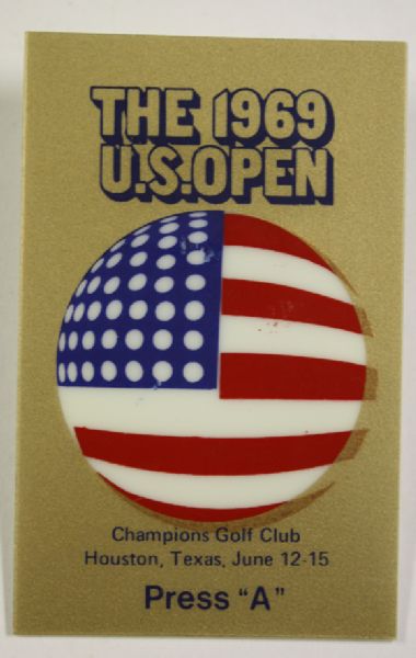 1969 US Open Press Badge