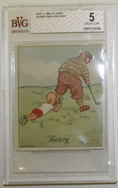 1937 J. Wix & Sons Golf Card Henry Series - Henry  W/Slingshot