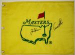 Jack Nicklaus and Arnold Palmer Autographed Undated Masters Flag