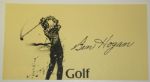 3 1/2" x 6 1/2" Golf Piece Signed by Ben Hogan w/JSA Certification