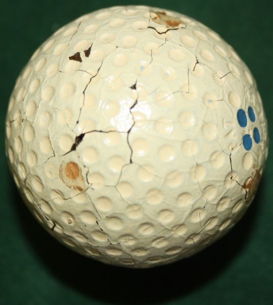 Spalding Domino Blue Dot Dimple 5 Balls in Wrapper and Original Box