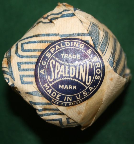 One Spalding Domino Blue Dot  Dimple In Original Wrapper-Unimprovable Condition!