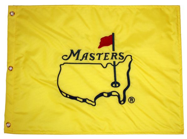 Box Of 50 Undated Masters flags Still in Sleeves and BOX from Augusta
