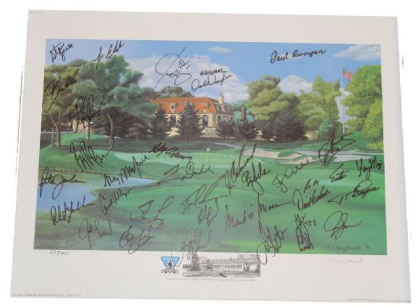 Western Open Numbered Print signed by 33 Past Champions - JSA