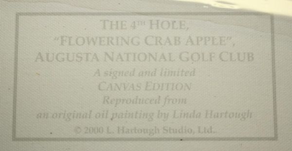 2000 Post Masters Gift - Linda Hartough Signed and Limited Print 14x20x3/4 - Hole #4 Flowering Crab Apple w/ Original Packaging