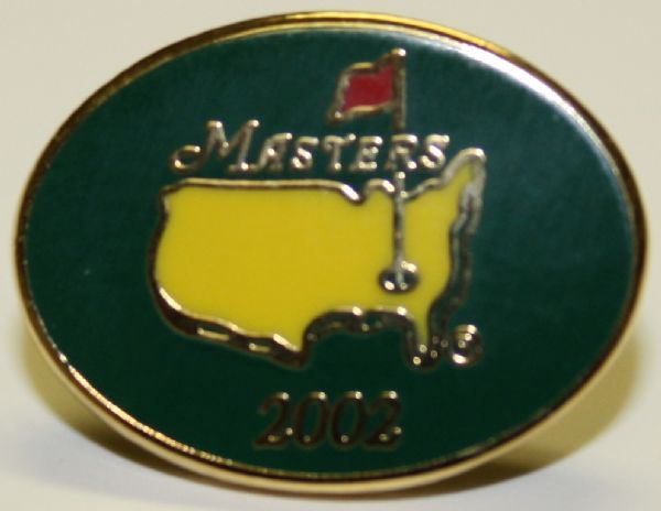 2002 Masters Employee Pin - Tiger Woods Wins 3rd Major