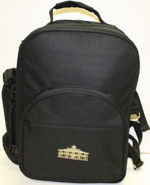 Black Masters Bag Gift w/Clubhouse Logo In Gold - AUGUSTA GIFT