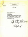 Letter with full Robert T. Jones signature &  Unigue Jones Spoon "Doodle" - May 1942 