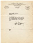 Robert T. Jones Typed Letter Signed - Augusta  National Annual Letter Content 10/21/40