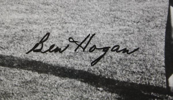 Ben Hogan Signed 1-Iron Shot -  10 1/2 X 13 1/2 Black and White