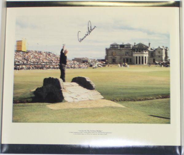 Arnold Palmer Signed 20X24 Bridge Photo-1995  British Open Final Goodbye - JSA