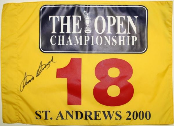 Lot of (5) Sam Snead Signed 2000 British Open Flags - St. Andrews