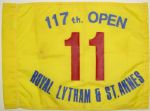 1988 Course Flag British Open 11th Hole Flag- w/Seve Ballesteros Cut Signature